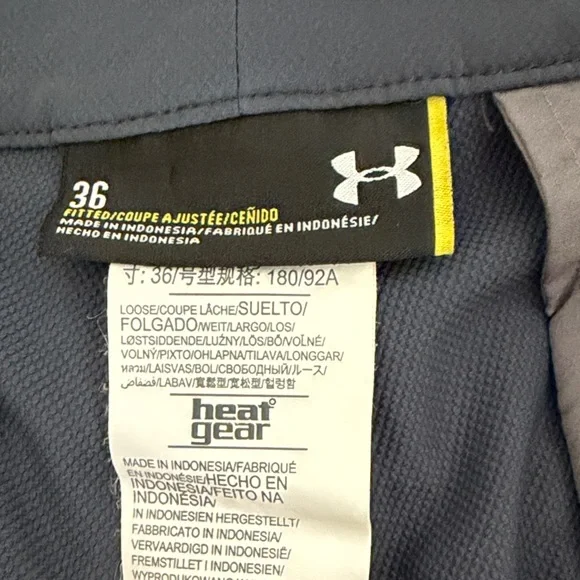 Men's Dark Blue Golf shorts - Picture 2 of 5